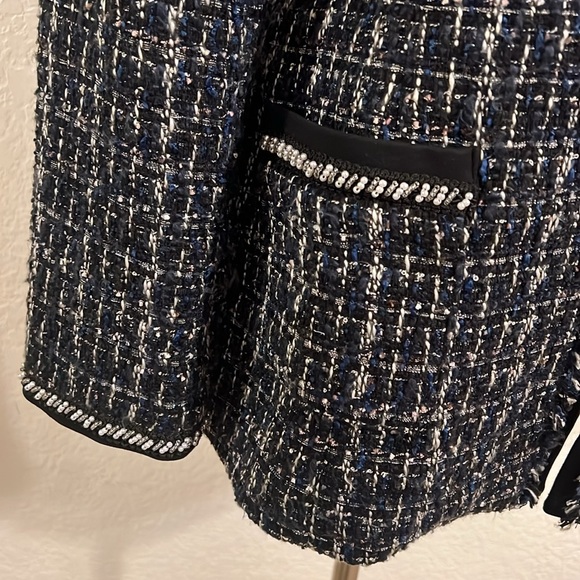 Beaded tweed military tweed jacket - Picture 3 of 9